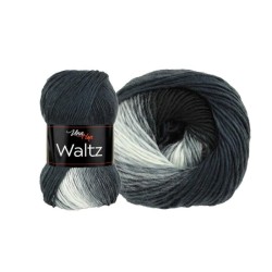 Włóczka WALTZ 100g czar./szar./biał 5714 . 100% Akryl, Dł: 240 m