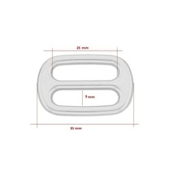 Regulator metal sztywny 25/25/3mm chrom .
