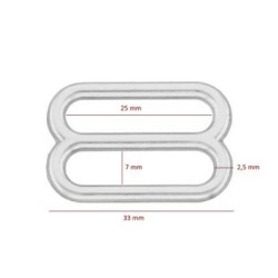 Regulator metal sztywny 25/25/3mm nikiel .