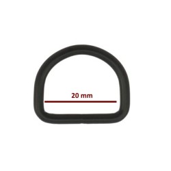 Półkole kaletnicze   20/3 mm czarny mat .