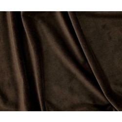 Tkanina futerkowa MINKY LEO ciemny brąz  długość włosa 3mm,  szerokośc tkaniny 150 cm