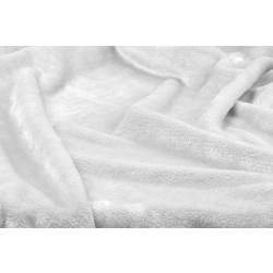 Tkanina futerkowa MINKY BARANEK biała  długość włosa 5mm,  szerokośc tkaniny 180 cm