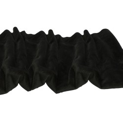Tkanina futerkowa MINKY gładki  czarny  długość włosa 1mm,  szerokośc tkaniny 150 cm