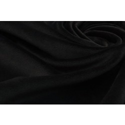 Tkanina futer. MINKY SUPER gładki czarny  dł. włosa 2mm,  szer. tkaniny 150 cm ,  rozciągliwy, bardzo miły w dotyku