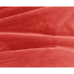 Tkanina futerkowa MINKY LEO truskawkowy  długość włosa 3mm,  szerokośc tkaniny 150 cm