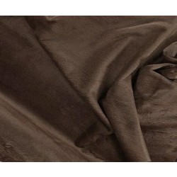 Tkanina futerkowa MINKY gładki  c. brąz  długość włosa 1mm,  szerokośc tkaniny 150 cm
