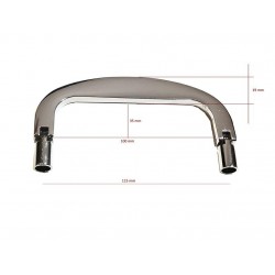 Rączka do toreb. łamana ozd.  NIK