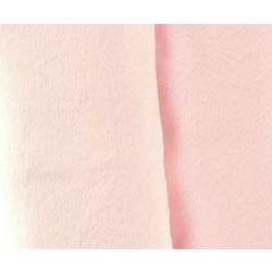 Tkanina futerkowa MINKY LEO jasny róż  długość włosa 3mm,  szerokośc tkaniny 150 cm