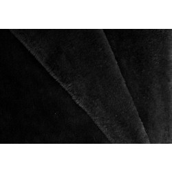 Tkanina futerkowa MINKY DWUSTR. czarna długość włosa 5mm,  szerokośc tkaniny 180 cm