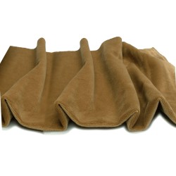 Tkanina futerkowa MINKY gładki  toffi  długość włosa 1mm,  szerokośc tkaniny 150 cm