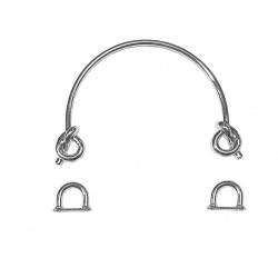 Rączka WĘZEŁ 10 cm ozd. do toreb. nikiel