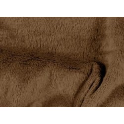 Tkanina futerkowa MINKY LEO brąz  długość włosa 3mm,  szerokośc tkaniny 150 cm