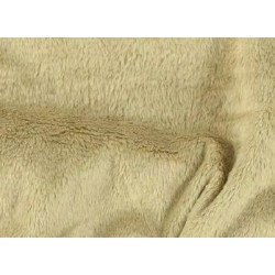 Tkanina futerkowa MINKY LEO bardzo j.beż  długość włosa 3mm,  szerokośc tkaniny 150 cm