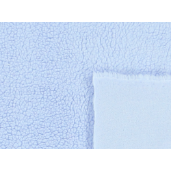 Tkanina TED BARANEK baby niebieski  długość włosa 8mm, szerokośc tkaniny 150 cm