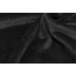 Tkanina futerkowa MINKY DWUSTR. czarna długość włosa 5mm,  szerokośc tkaniny 180 cm