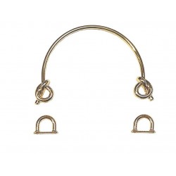 Rączka WĘZEŁ 10 cm ozd. do toreb. złoto